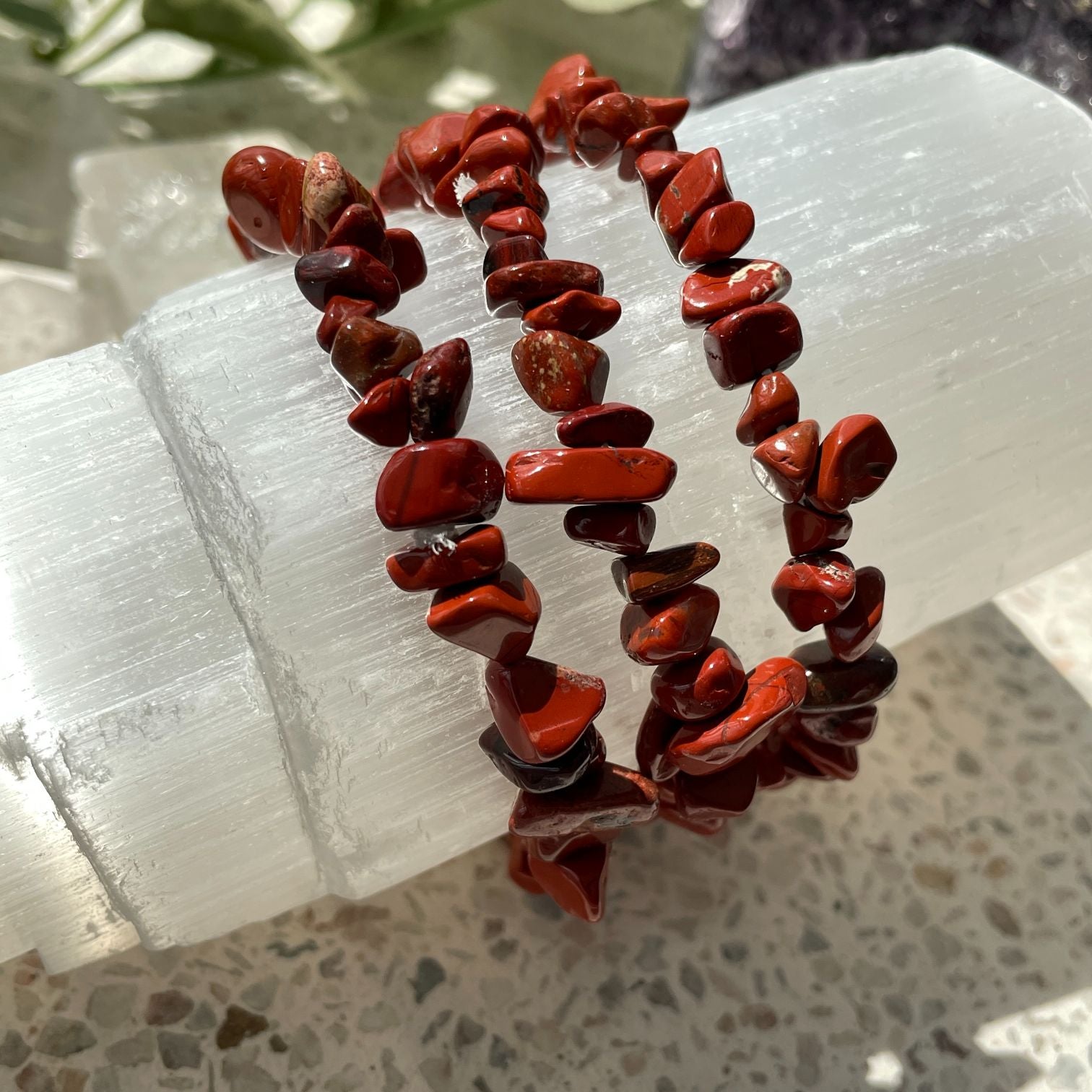 Red Jasper Chip Bracelet Red Jasper Chip Bracelet